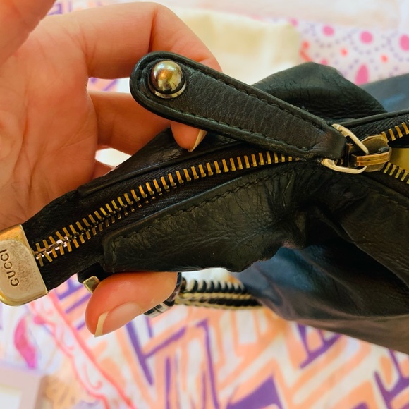Gucci Black Leather Galaxy Chain Hobo Bag Authentic - Picture 3 of 13